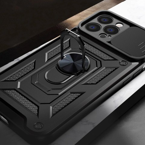 Hybrid Armor Camshield etui iPhone 13 Pro Max pancerny pokrowiec z osłoną na aparat różowe Hybrid Armor Camshield etui iPhone 13 Pro Max pancerny pokrowiec z osłoną na aparat różowe