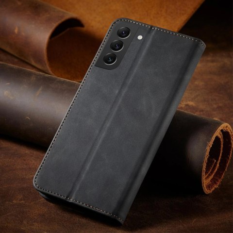 Magnet Fancy Case etui Samsung Galaxy S23 Ultra pokrowiec z klapką portfel podstawka czarne Magnet Fancy Case etui Samsung Galaxy S23 Ultra pokrowiec z klapką portfel podstawka czarne