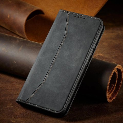 Magnet Fancy Case etui Samsung Galaxy S23 Ultra pokrowiec z klapką portfel podstawka czarne Magnet Fancy Case etui Samsung Galaxy S23 Ultra pokrowiec z klapką portfel podstawka czarne