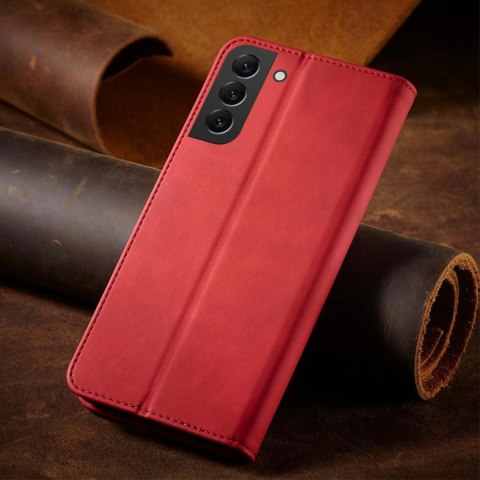 Magnet Fancy Case etui Samsung Galaxy S23 Ultra pokrowiec z klapką portfel podstawka czerwone Magnet Fancy Case etui Samsung Galaxy S23 Ultra pokrowiec z klapką portfel podstawka czerwone