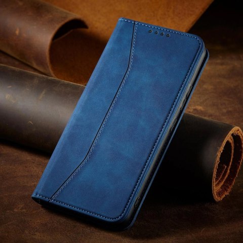 Magnet Fancy Case etui Samsung Galaxy S23 Ultra pokrowiec z klapką portfel podstawka niebieskie Magnet Fancy Case etui Samsung Galaxy S23 Ultra pokrowiec z klapką portfel podstawka niebieskie