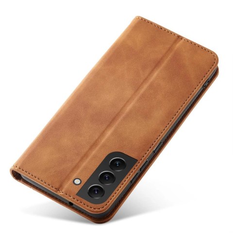 Magnet Fancy Case etui Samsung Galaxy S23+ pokrowiec z klapką portfel podstawka brązowe Magnet Fancy Case etui Samsung Galaxy S23+ pokrowiec z klapką portfel podstawka brązowe
