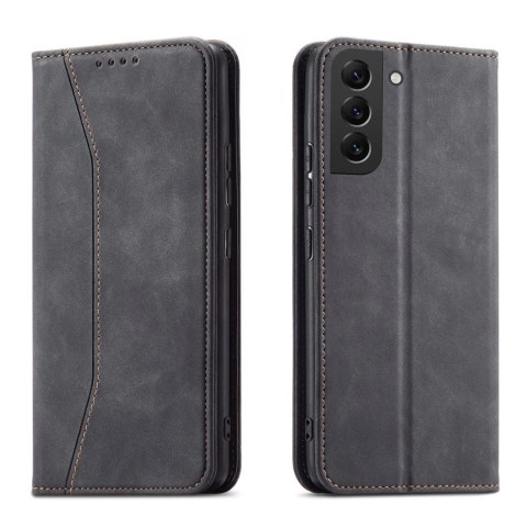 Magnet Fancy Case etui Samsung Galaxy S23+ pokrowiec z klapką portfel podstawka czarne Magnet Fancy Case etui Samsung Galaxy S23+ pokrowiec z klapką portfel podstawka czarne