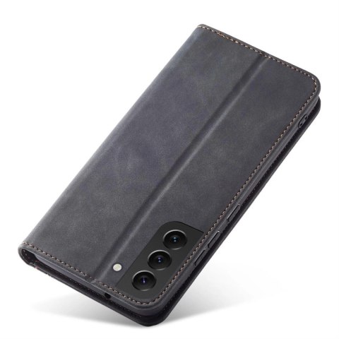 Magnet Fancy Case etui Samsung Galaxy S23+ pokrowiec z klapką portfel podstawka czarne Magnet Fancy Case etui Samsung Galaxy S23+ pokrowiec z klapką portfel podstawka czarne