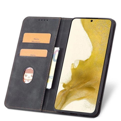 Magnet Fancy Case etui Samsung Galaxy S23+ pokrowiec z klapką portfel podstawka czarne Magnet Fancy Case etui Samsung Galaxy S23+ pokrowiec z klapką portfel podstawka czarne