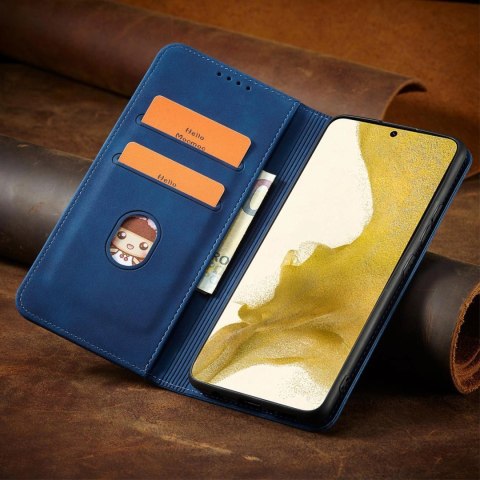 Magnet Fancy Case etui Samsung Galaxy S23 pokrowiec z klapką portfel podstawka niebieskie Magnet Fancy Case etui Samsung Galaxy S23 pokrowiec z klapką portfel podstawka niebieskie