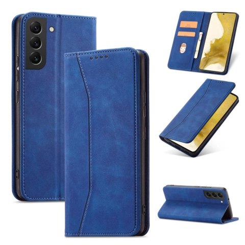 Magnet Fancy Case etui Samsung Galaxy S23 pokrowiec z klapką portfel podstawka niebieskie Magnet Fancy Case etui Samsung Galaxy S23 pokrowiec z klapką portfel podstawka niebieskie