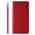 Magnet Strap Case etui Samsung Galaxy S23+ pokrowiec z klapką portfel mini smycz podstawka czerwone