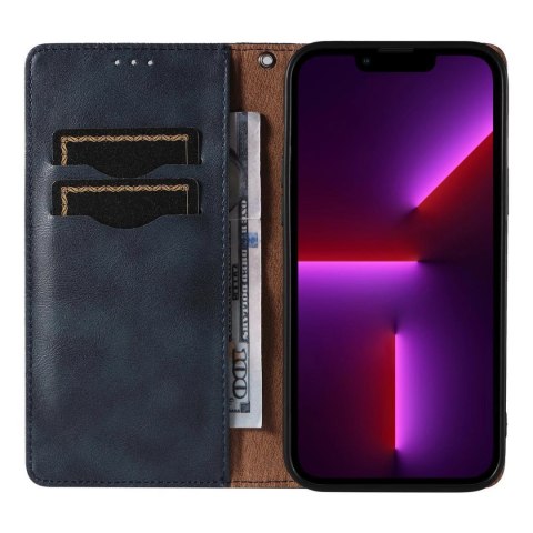 Magnet Strap Case etui Samsung Galaxy S23 pokrowiec z klapką portfel mini smycz podstawka niebieskie Magnet Strap Case etui Samsung Galaxy S23 pokrowiec z klapką portfel mini smycz podstawka niebieskie