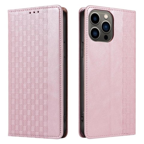 Magnet Strap Case etui Samsung Galaxy S23+ pokrowiec z klapką portfel mini smycz podstawka różowe Magnet Strap Case etui Samsung Galaxy S23+ pokrowiec z klapką portfel mini smycz podstawka różowe