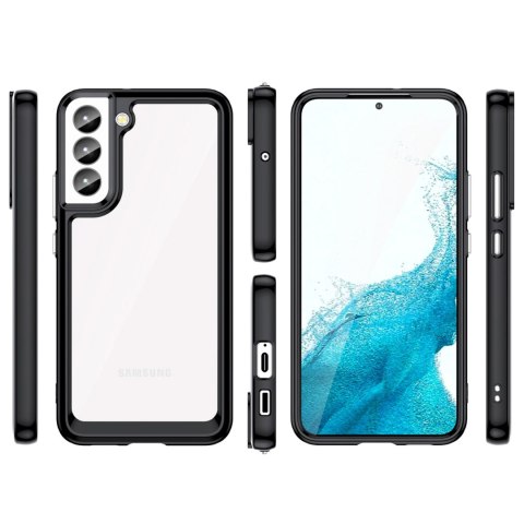 Outer Space Case etui Samsung Galaxy S23+ pokrowiec z elastyczną ramką czarne Outer Space Case etui Samsung Galaxy S23+ pokrowiec z elastyczną ramką czarne