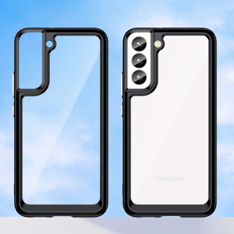 Outer Space Case etui Samsung Galaxy S23+ pokrowiec z elastyczną ramką czarne Outer Space Case etui Samsung Galaxy S23+ pokrowiec z elastyczną ramką czarne