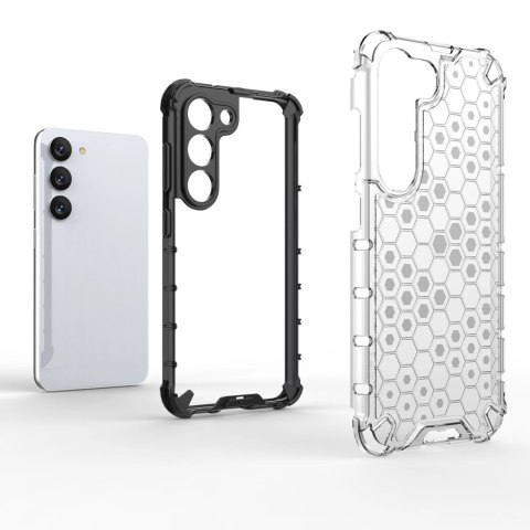 Honeycomb etui do Samsung Galaxy S23 pancerny hybrydowy pokrowiec czarne Honeycomb etui do Samsung Galaxy S23 pancerny hybrydowy pokrowiec czarne