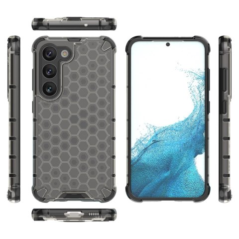Honeycomb etui do Samsung Galaxy S23 pancerny hybrydowy pokrowiec czarne Honeycomb etui do Samsung Galaxy S23 pancerny hybrydowy pokrowiec czarne