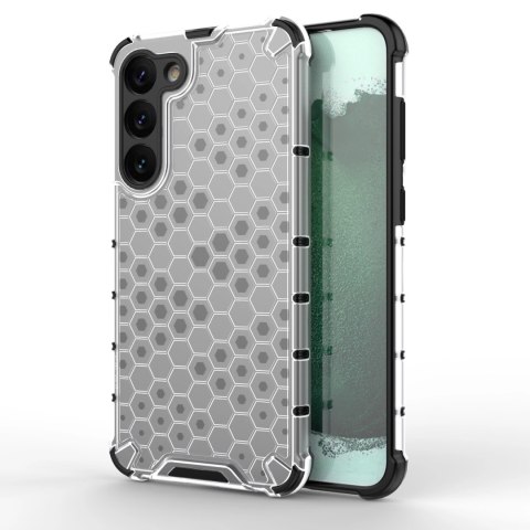 Honeycomb etui do Samsung Galaxy S23+ pancerny hybrydowy pokrowiec przezroczyste Honeycomb etui do Samsung Galaxy S23+ pancerny hybrydowy pokrowiec przezroczyste