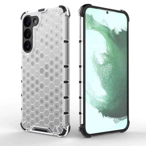 Honeycomb etui do Samsung Galaxy S23+ pancerny hybrydowy pokrowiec przezroczyste Honeycomb etui do Samsung Galaxy S23+ pancerny hybrydowy pokrowiec przezroczyste