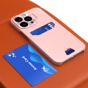 Leather Stand Case etui do iPhone 14 Plus pokrowiec portfel na kartę z podstawką różowe
