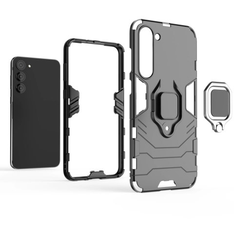 Ring Armor etui do Samsung Galaxy S23+ pancerny pokrowiec uchwyt magnetyczny ring czarne Ring Armor etui do Samsung Galaxy S23+ pancerny pokrowiec uchwyt magnetyczny ring czarne