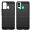 Carbon Case etui do Infinix Hot 12 Play NFC / Hot 12 Play elastyczny silikonowy karbonowy pokrowiec czarne Carbon Case etui do Infinix Hot 12 Play NFC / Hot 12 Play elastyczny silikonowy karbonowy pokrowiec czarne
