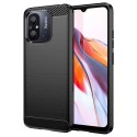 Carbon Case etui do Xiaomi Redmi 11A / Poco C55 / Redmi 12C elastyczny silikonowy karbonowy pokrowiec czarne Carbon Case etui do Xiaomi Redmi 11A / Poco C55 / Redmi 12C elastyczny silikonowy karbonowy pokrowiec czarne