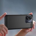 Carbon Case etui do Xiaomi Redmi 11A / Poco C55 / Redmi 12C elastyczny silikonowy karbonowy pokrowiec czarne Carbon Case etui do Xiaomi Redmi 11A / Poco C55 / Redmi 12C elastyczny silikonowy karbonowy pokrowiec czarne