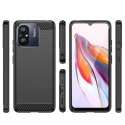 Carbon Case etui do Xiaomi Redmi 11A / Poco C55 / Redmi 12C elastyczny silikonowy karbonowy pokrowiec czarne Carbon Case etui do Xiaomi Redmi 11A / Poco C55 / Redmi 12C elastyczny silikonowy karbonowy pokrowiec czarne