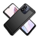 Carbon Case etui do Xiaomi Redmi 11A / Poco C55 / Redmi 12C elastyczny silikonowy karbonowy pokrowiec czarne Carbon Case etui do Xiaomi Redmi 11A / Poco C55 / Redmi 12C elastyczny silikonowy karbonowy pokrowiec czarne
