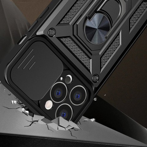 Hybrid Armor Camshield etui Realme 10 Pro pancerny pokrowiec z osłoną na aparat czarne Hybrid Armor Camshield etui Realme 10 Pro pancerny pokrowiec z osłoną na aparat czarne