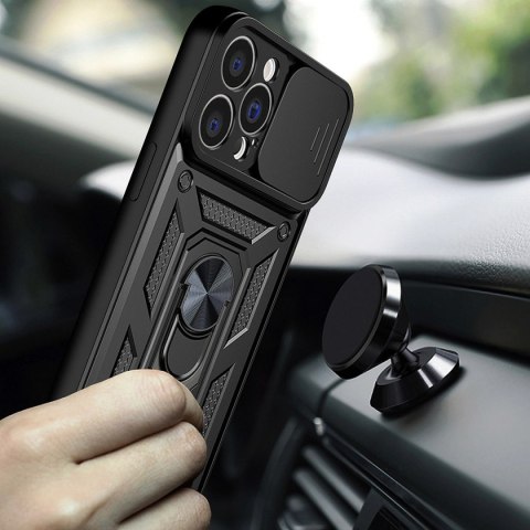 Hybrid Armor Camshield etui Realme 10 Pro pancerny pokrowiec z osłoną na aparat czarne Hybrid Armor Camshield etui Realme 10 Pro pancerny pokrowiec z osłoną na aparat czarne