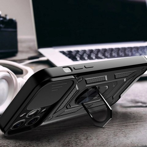 Hybrid Armor Camshield etui Realme 10 Pro pancerny pokrowiec z osłoną na aparat czarne Hybrid Armor Camshield etui Realme 10 Pro pancerny pokrowiec z osłoną na aparat czarne