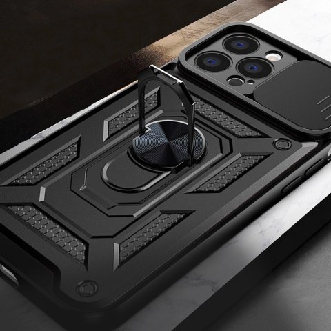 Hybrid Armor Camshield etui Realme 10 Pro pancerny pokrowiec z osłoną na aparat czarne Hybrid Armor Camshield etui Realme 10 Pro pancerny pokrowiec z osłoną na aparat czarne