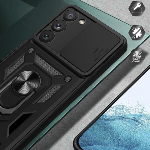 Hybrid Armor Camshield etui do Samsung Galaxy S23+ pancerny pokrowiec z osłoną na aparat niebieskie Hybrid Armor Camshield etui do Samsung Galaxy S23+ pancerny pokrowiec z osłoną na aparat niebieskie