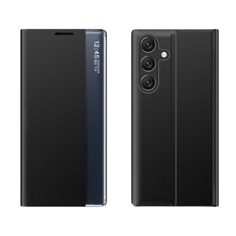 New Sleep Case etui do Samsung Galaxy A24 4G pokrowiec z klapką podstawka czarne New Sleep Case etui do Samsung Galaxy A24 4G pokrowiec z klapką podstawka czarne