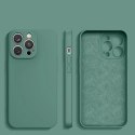 Silicone case etui Samsung Galaxy A14 5G / Galaxy A14 silikonowy pokrowiec zielone
