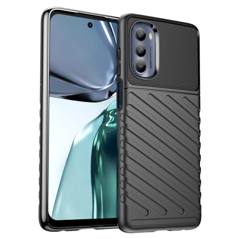 Thunder Case etui do Motorola Moto G62 5G silikonowy pancerny pokrowiec czarne Thunder Case etui do Motorola Moto G62 5G silikonowy pancerny pokrowiec czarne