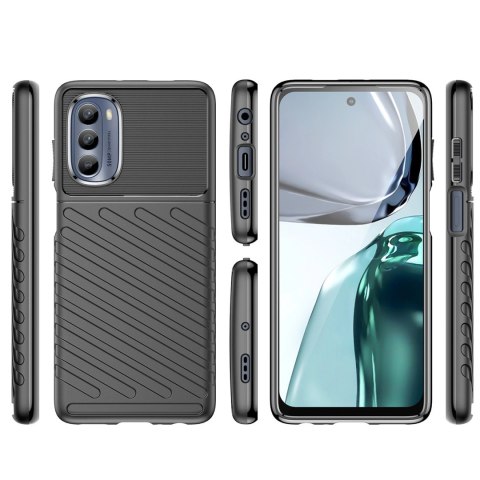 Thunder Case etui do Motorola Moto G62 5G silikonowy pancerny pokrowiec czarne Thunder Case etui do Motorola Moto G62 5G silikonowy pancerny pokrowiec czarne