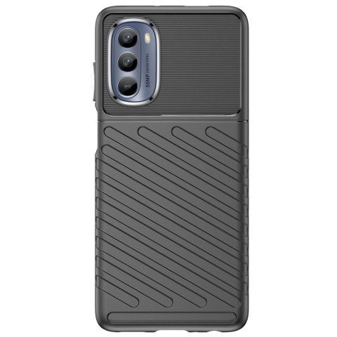 Thunder Case etui do Motorola Moto G62 5G silikonowy pancerny pokrowiec czarne Thunder Case etui do Motorola Moto G62 5G silikonowy pancerny pokrowiec czarne