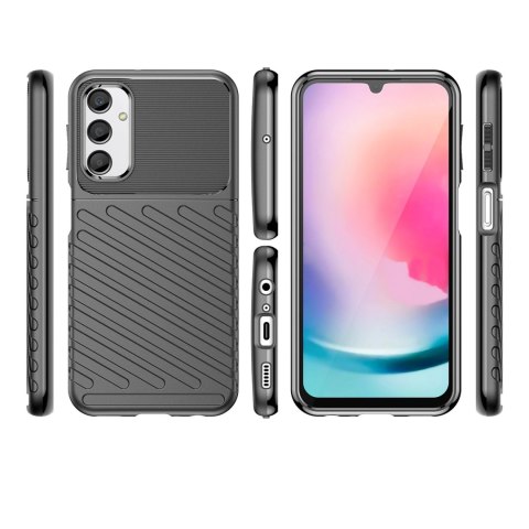 Thunder Case etui do Samsung Galaxy A24 4G silikonowy pancerny pokrowiec czarne Thunder Case etui do Samsung Galaxy A24 4G silikonowy pancerny pokrowiec czarne