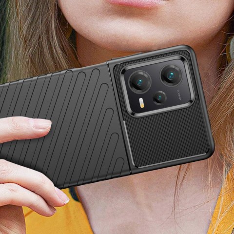 Thunder Case etui do Xiaomi Redmi Note 12 Pro+ silikonowy pancerny pokrowiec czarne Thunder Case etui do Xiaomi Redmi Note 12 Pro+ silikonowy pancerny pokrowiec czarne