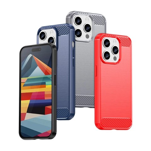 Elastyczne etui wzór karbon do iPhone 15 Pro Carbon Case - czarne Elastyczne etui wzór karbon do iPhone 15 Pro Carbon Case - czarne
