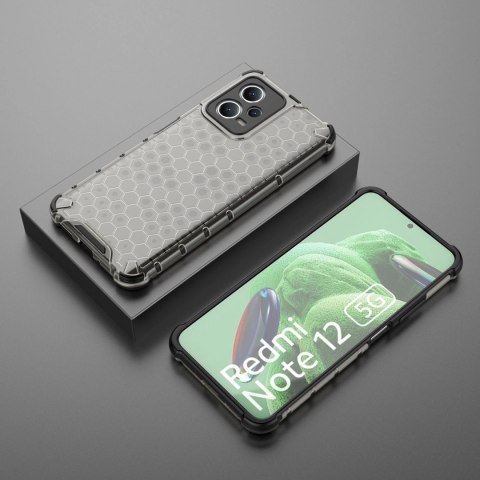 Honeycomb etui do Xiaomi Redmi Note 12 5G / Poco X5 5G pancerny hybrydowy pokrowiec czarne Honeycomb etui do Xiaomi Redmi Note 12 5G / Poco X5 5G pancerny hybrydowy pokrowiec czarne