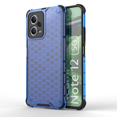 Honeycomb etui do Xiaomi Redmi Note 12 5G / Poco X5 5G pancerny hybrydowy pokrowiec niebieskie Honeycomb etui do Xiaomi Redmi Note 12 5G / Poco X5 5G pancerny hybrydowy pokrowiec niebieskie