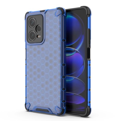 Honeycomb etui do Xiaomi Redmi Note 12 Pro+ pancerny hybrydowy pokrowiec niebieskie Honeycomb etui do Xiaomi Redmi Note 12 Pro+ pancerny hybrydowy pokrowiec niebieskie