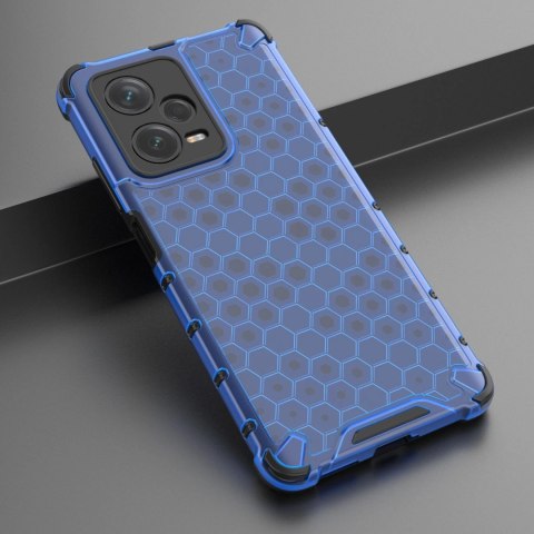 Honeycomb etui do Xiaomi Redmi Note 12 Pro+ pancerny hybrydowy pokrowiec niebieskie Honeycomb etui do Xiaomi Redmi Note 12 Pro+ pancerny hybrydowy pokrowiec niebieskie