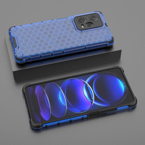 Honeycomb etui do Xiaomi Redmi Note 12 Pro+ pancerny hybrydowy pokrowiec niebieskie Honeycomb etui do Xiaomi Redmi Note 12 Pro+ pancerny hybrydowy pokrowiec niebieskie