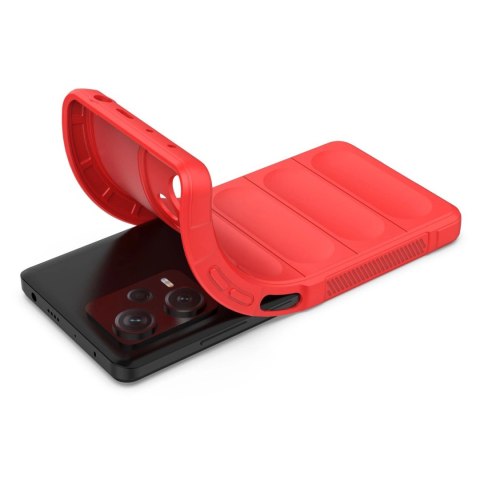 Magic Shield Case etui do Xiaomi Redmi Note 12 Pro+ elastyczny pancerny pokrowiec czerwone Magic Shield Case etui do Xiaomi Redmi Note 12 Pro+ elastyczny pancerny pokrowiec czerwone