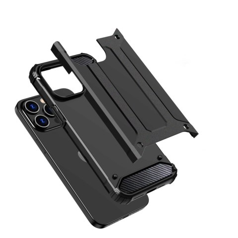 Pancerne etui do iPhone 15 Pro Hybrid Armor - czarne Pancerne etui do iPhone 15 Pro Hybrid Armor - czarne