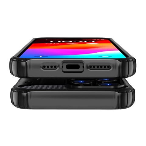 Pancerne etui do iPhone 15 Pro Max Hybrid Armor - czarne Pancerne etui do iPhone 15 Pro Max Hybrid Armor - czarne