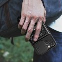 Pancerne etui z podstawką i osłoną aparatu do iPhone 15 Plus Hybrid Armor Camshield - czarne