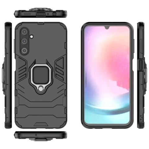 Ring Armor etui do Samsung Galaxy A24 4G pancerny pokrowiec uchwyt magnetyczny ring czarne Ring Armor etui do Samsung Galaxy A24 4G pancerny pokrowiec uchwyt magnetyczny ring czarne